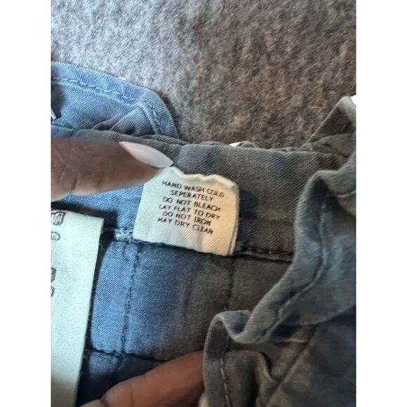 Nick and Mo Denim Inspired Ruffle Jacket Girls Size M Feminine Girly Cute Unique - Picture 4 of 9